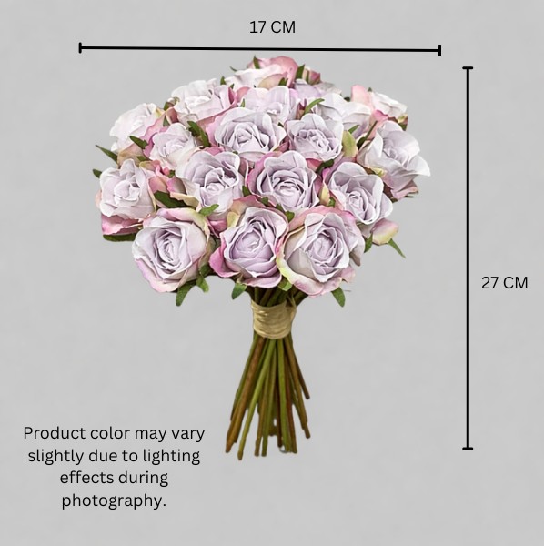 Artificial Rose Flower Bouquet in (Purple and Pink)