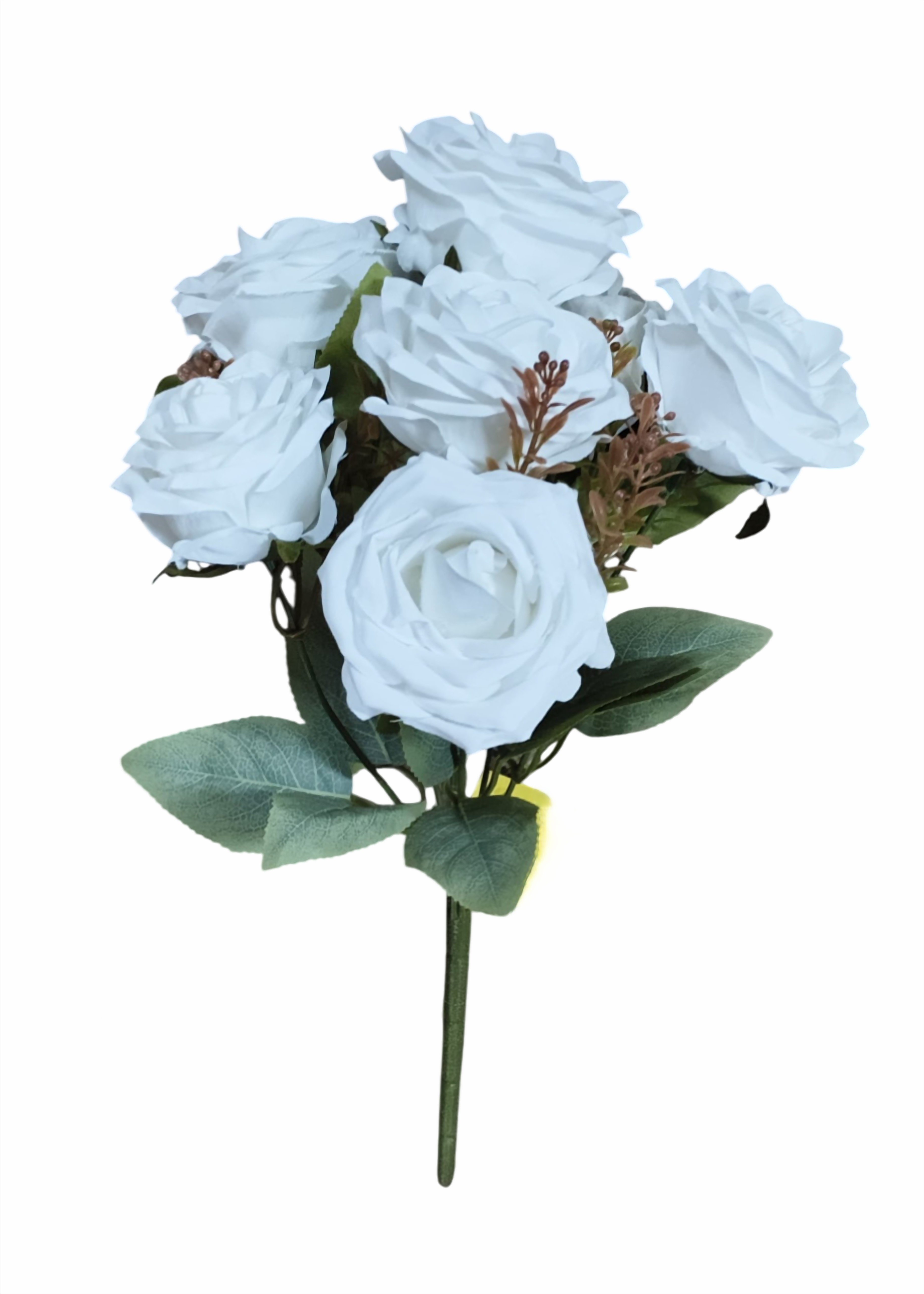 Artificial Rose Flower Bunch (White)