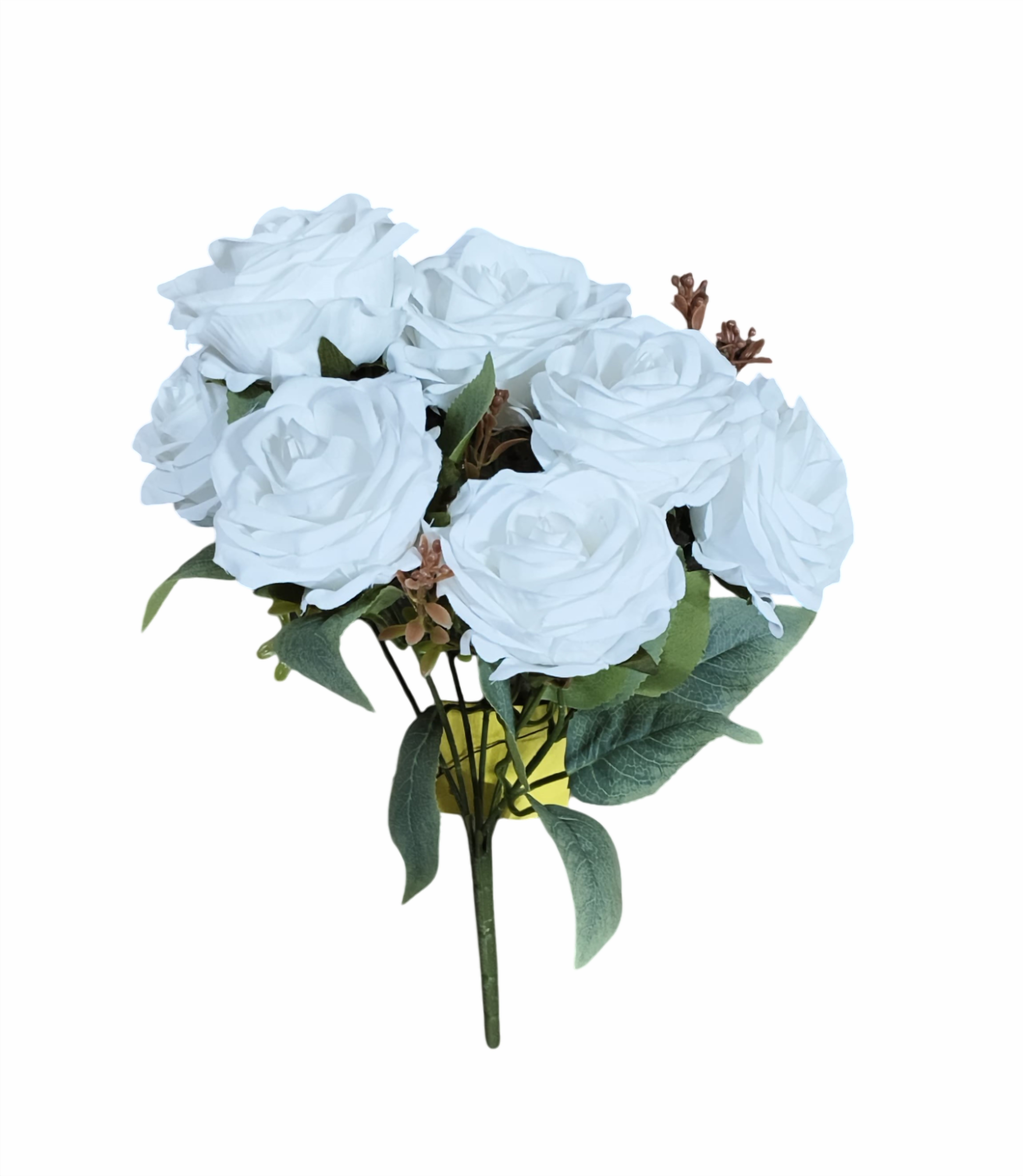 Artificial Rose Flower Bunch (White)