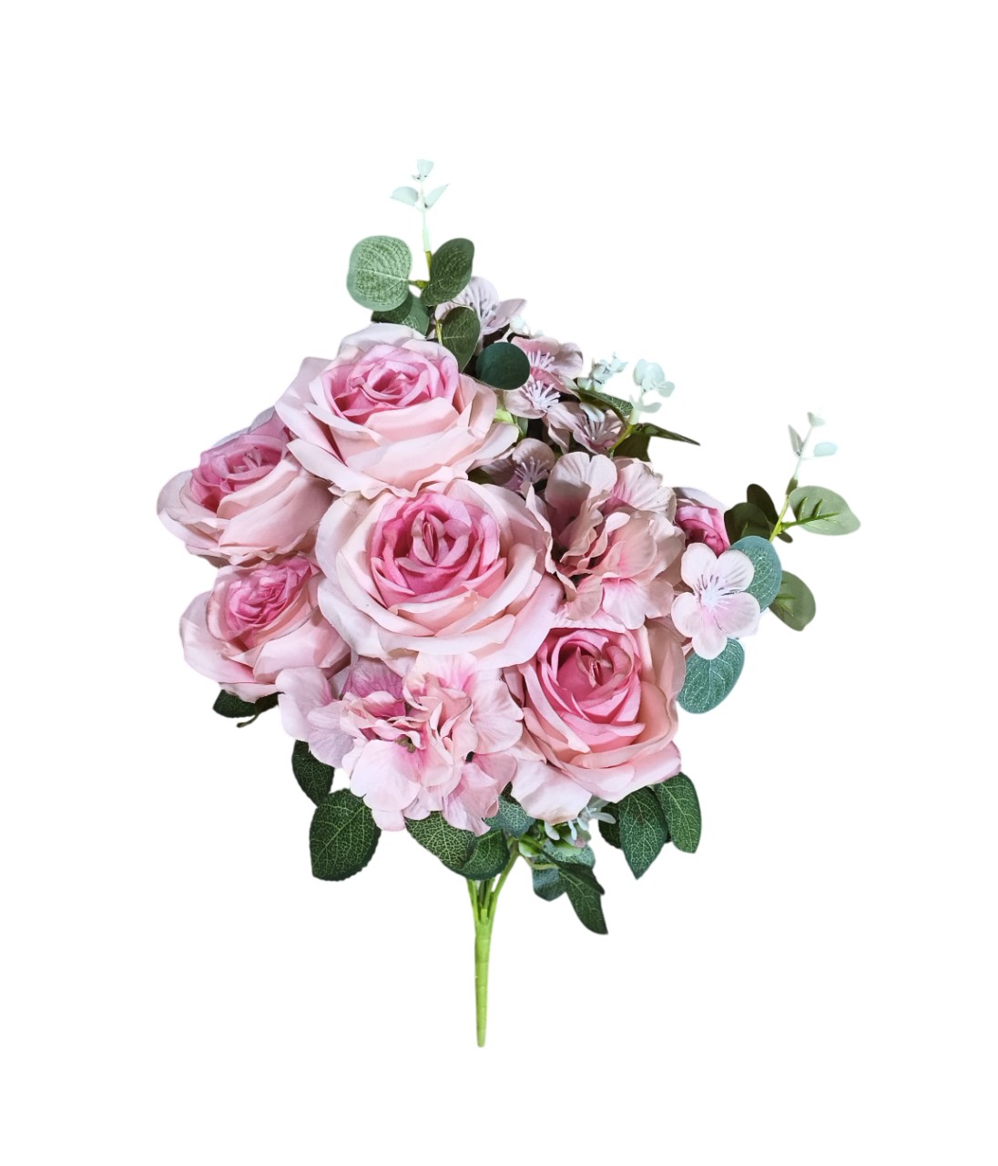 Artificial Rose Flowers Bunch (Pink)