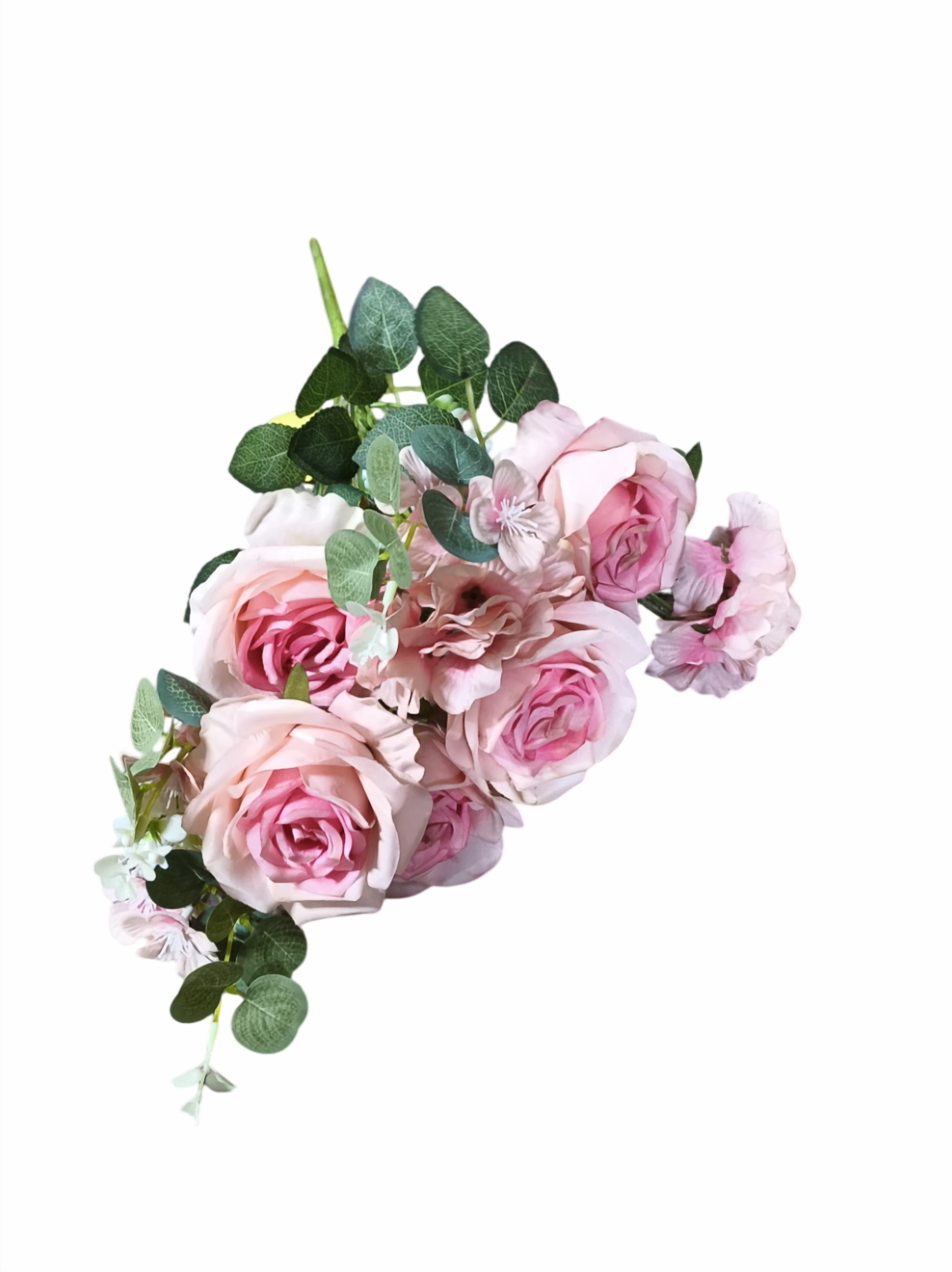 Artificial Rose Flowers Bunch (Pink)