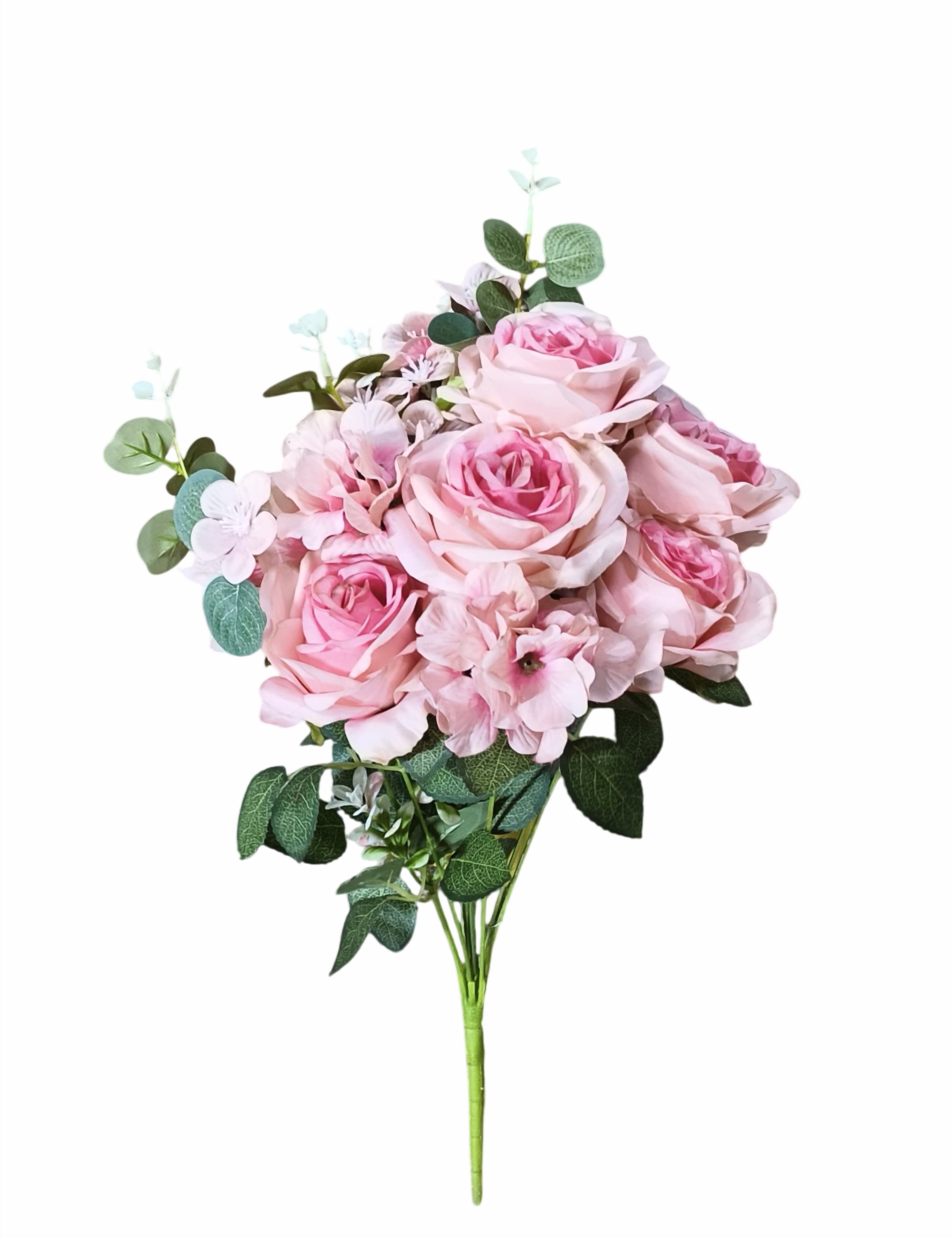 Artificial Rose Flowers Bunch (Pink)