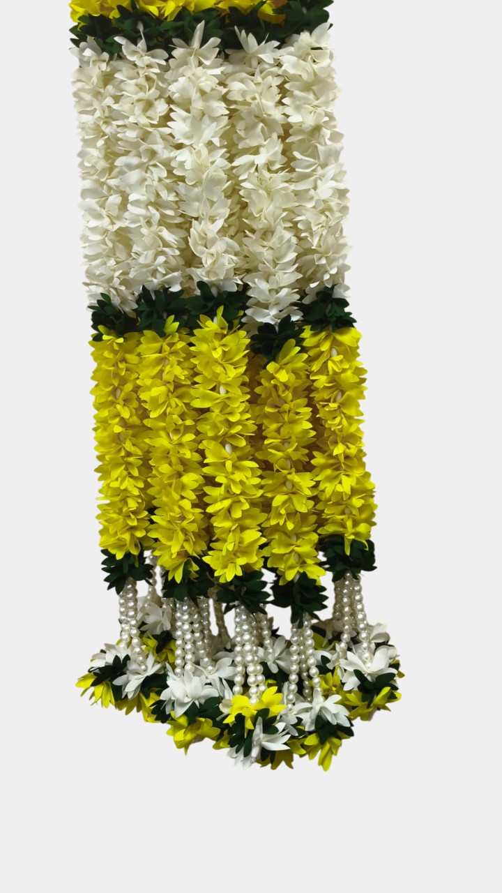 Artificial Yellow Flower Garland Hangings (4 Feet)