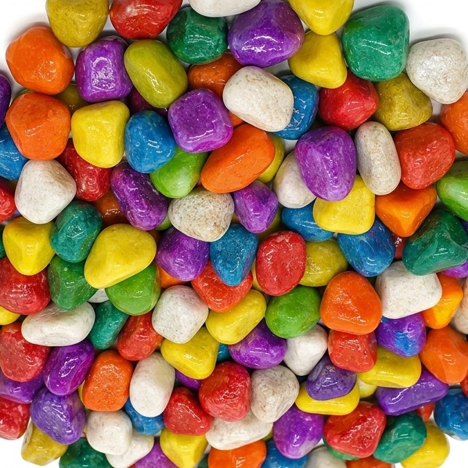 Colorful Decorative River Stones for Pots & Terrariums (10 kg)