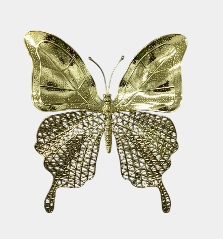 Golden Butterfly for Christmas Ornaments