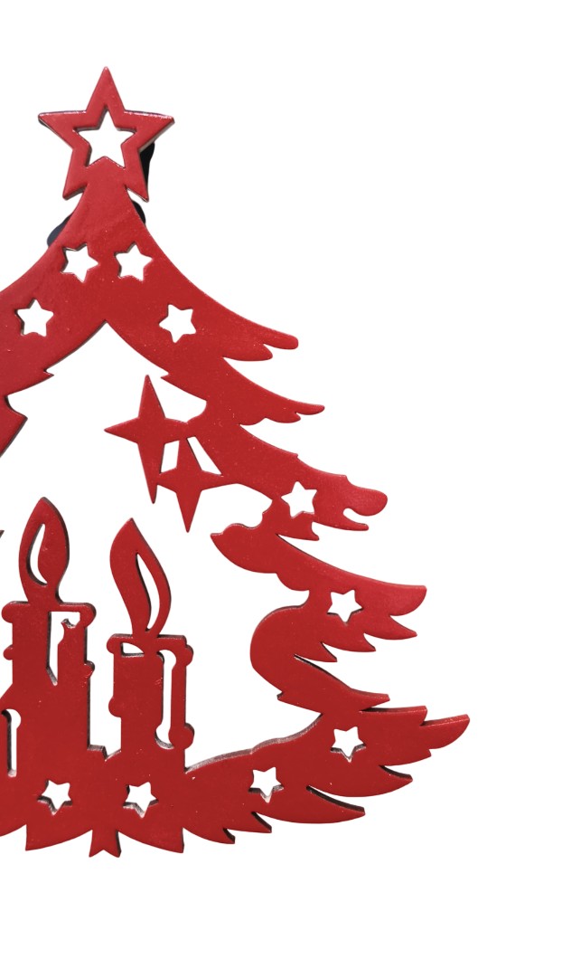 Maroon Christmas Wood Cutouts