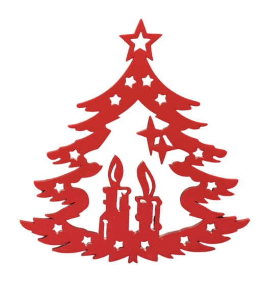 Maroon Christmas Wood Cutouts