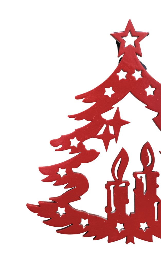 Maroon Christmas Wood Cutouts