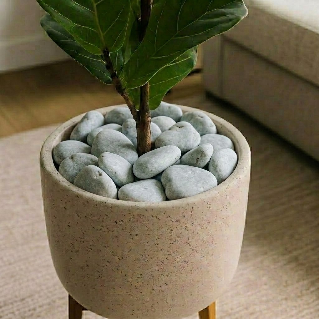 Natural Grey Decorative Stones for Planters & Decor (10 kg)