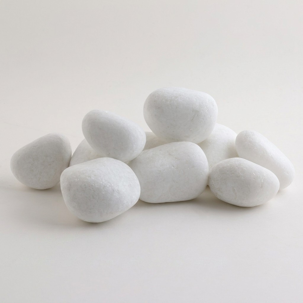 Natural White Decorative Stones for Planters & Decor (10 kg)