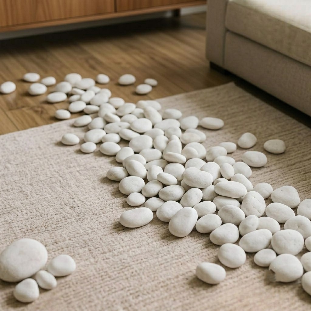 Natural White Rounded River Stones for Planters & Decor (10 kg)
