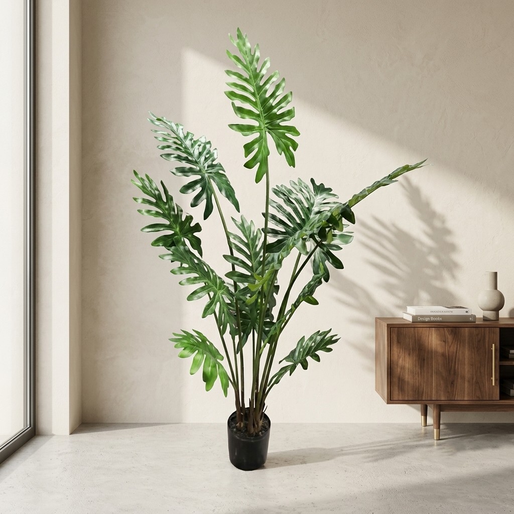 Premium Artificial Philodendron Selloum Plant 4.5ft (Without Pot)