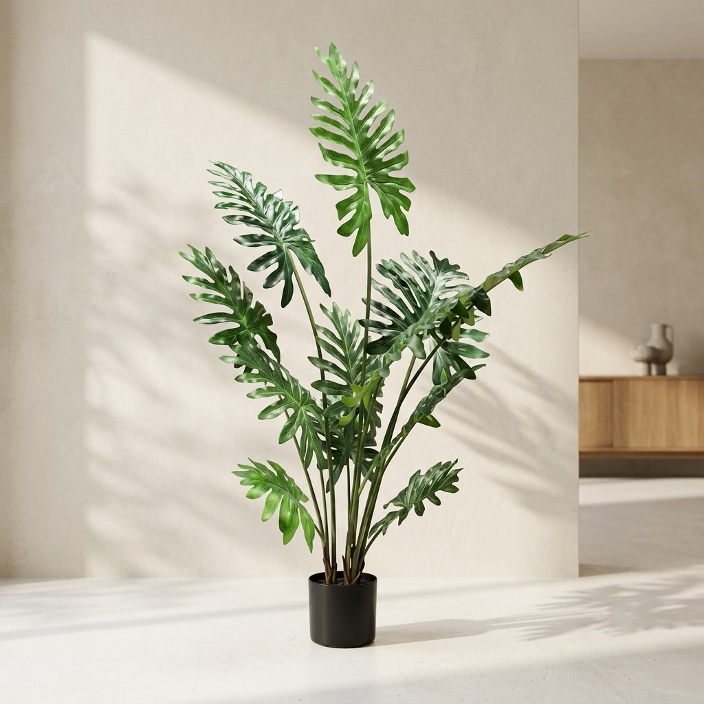 Premium Artificial Philodendron Selloum Plant 4.5ft (Without Pot)