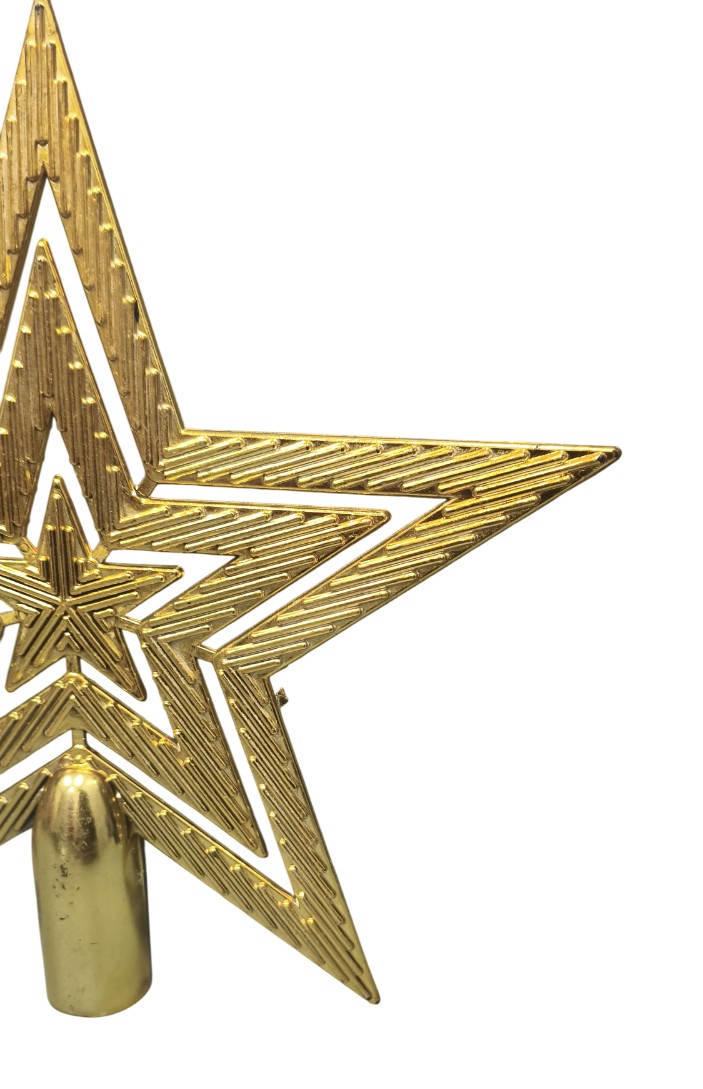 Star Tree Topper Ornament Golden