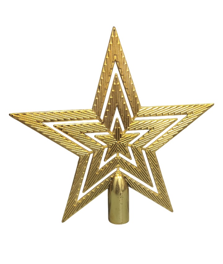Star Tree Topper Ornament Golden