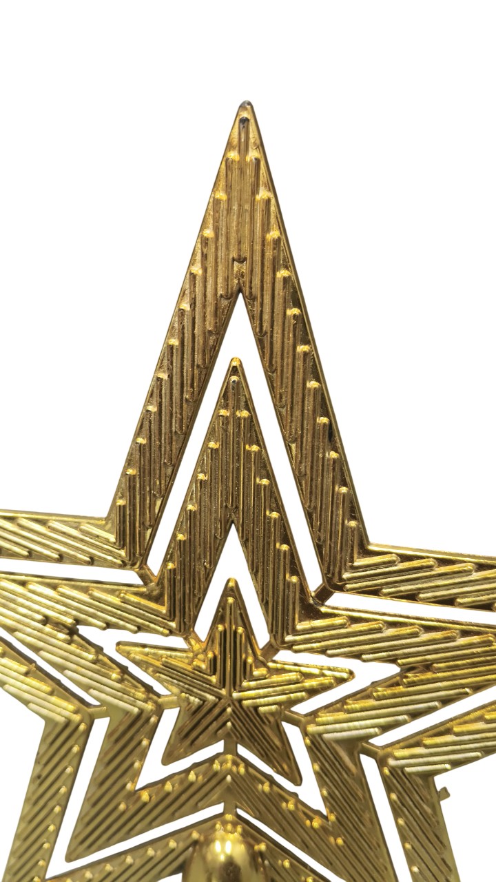 Star Tree Topper Ornament Golden