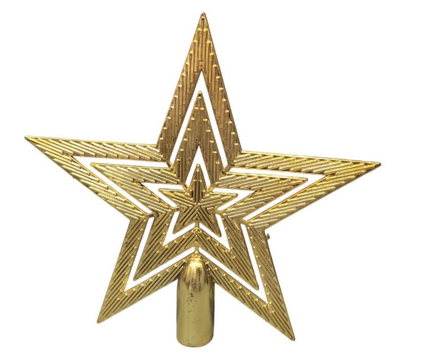 Star Tree Topper Ornament Golden
