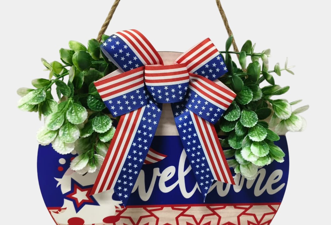 Welcome Wreath Sign for Decoration