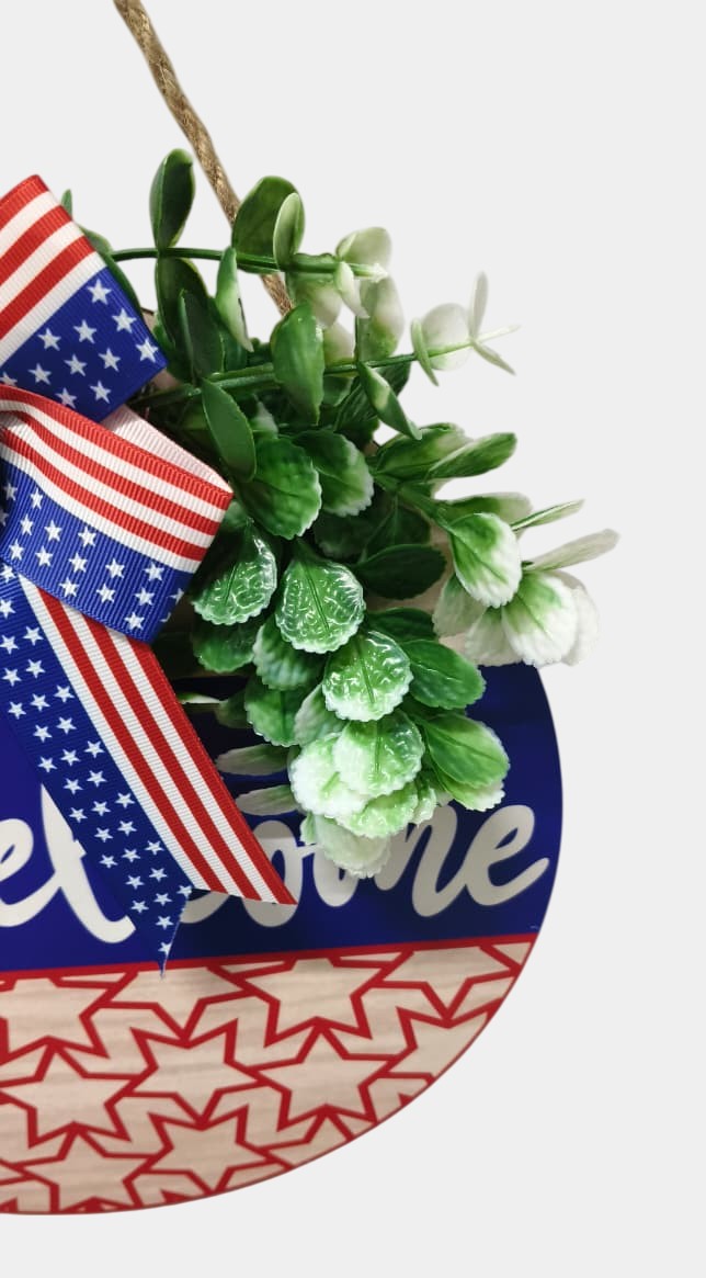 Welcome Wreath Sign for Decoration