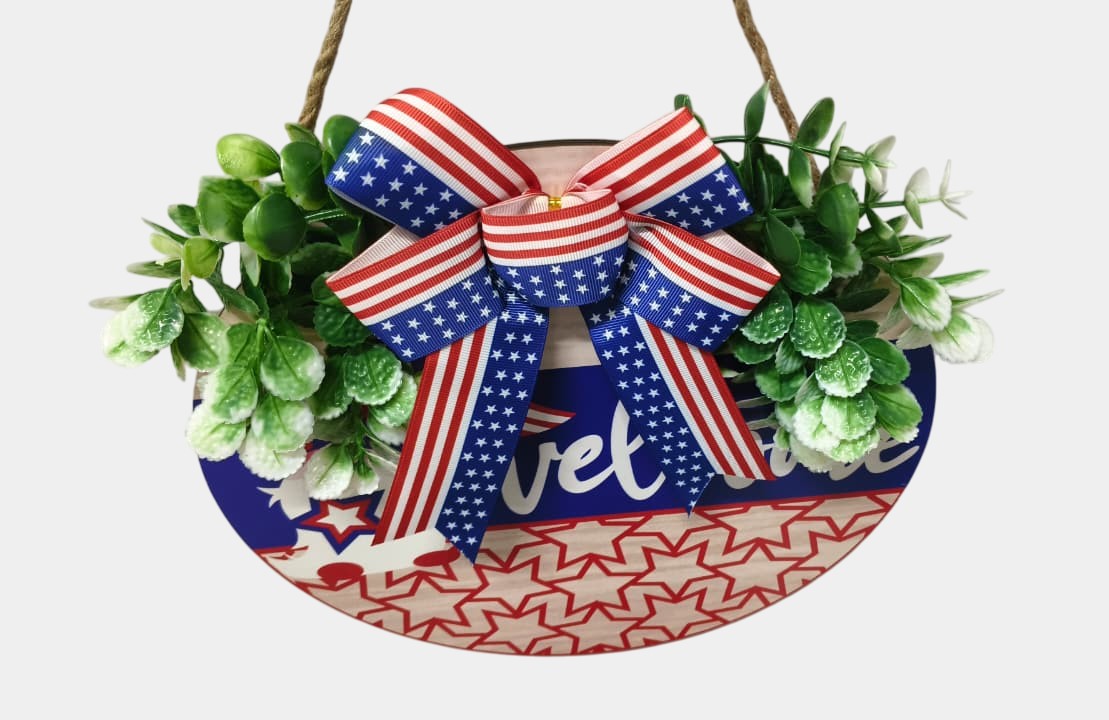 Welcome Wreath Sign for Decoration