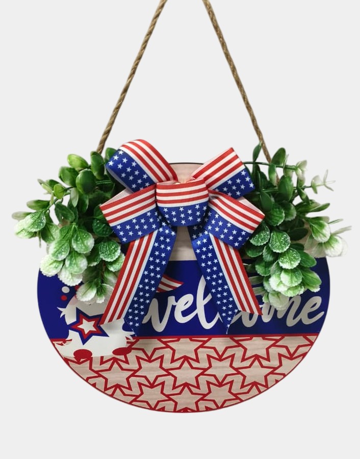 Welcome Wreath Sign for Decoration