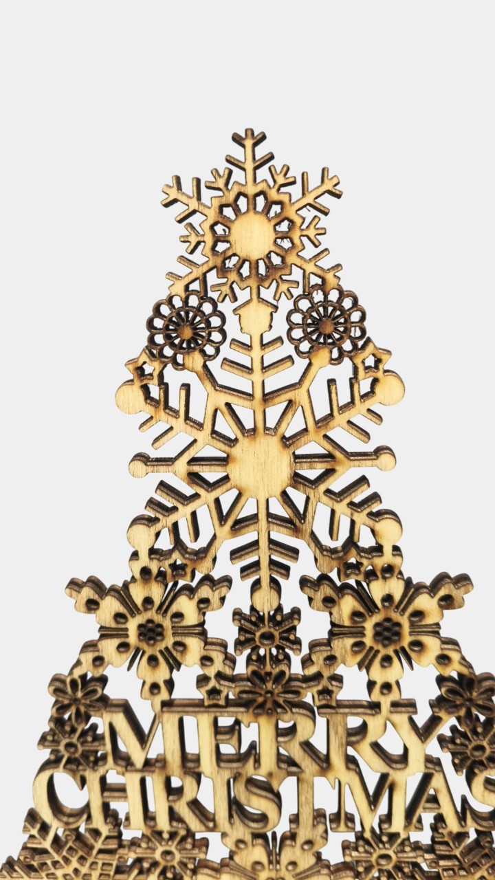 Wooden Merry Christmas Ornaments