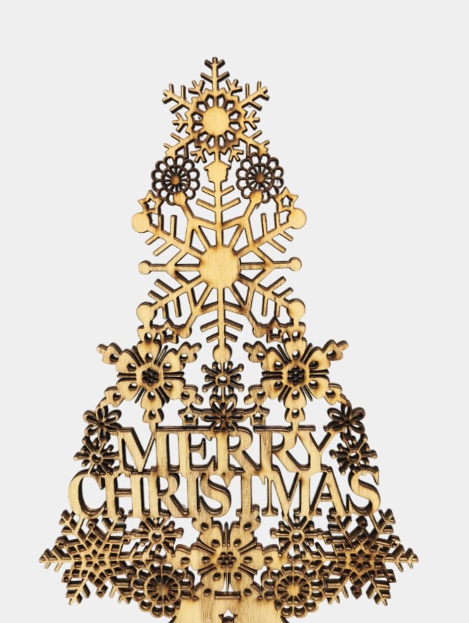 Wooden Merry Christmas Ornaments