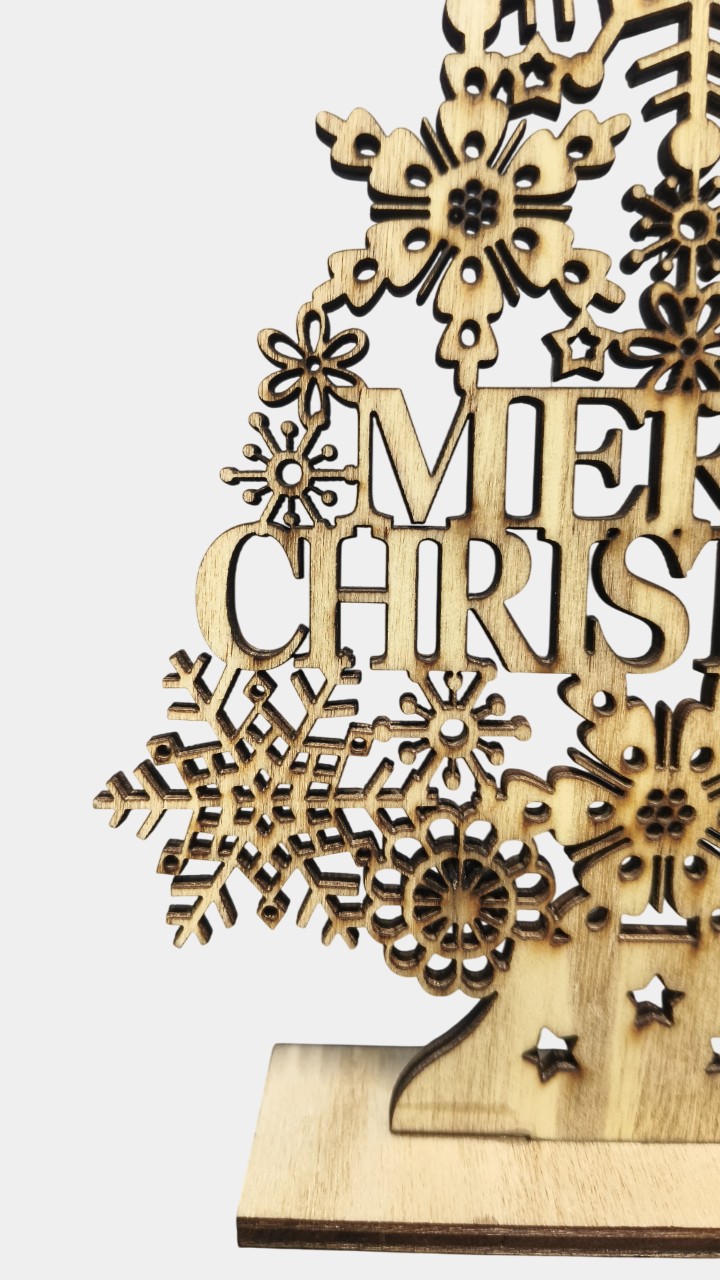 Wooden Merry Christmas Ornaments